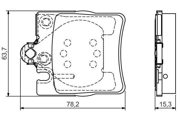 BOSCH 0986495081 Brake Pad Set For Disc Low-Metallic Fits MERCEDES-BENZ