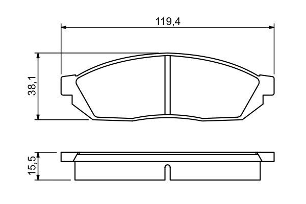 BOSCH 0986494208 Disc Brake Pad Set Fits SUZUKI VAUXHALL CHEVROLET HOLDEN MARUTI