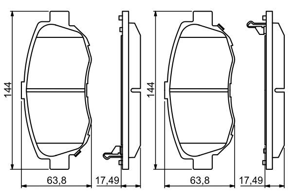 BOSCH 0986494211 Disc Brake Pad Set Front Fits Lexus GS RX Toyota Supra