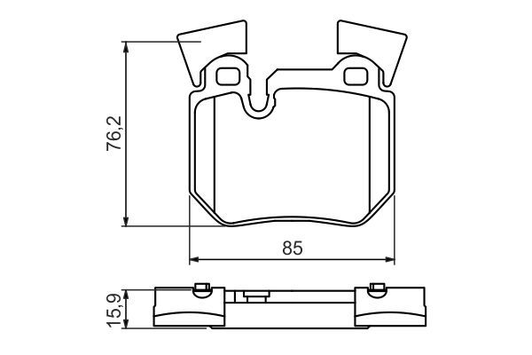 BOSCH 0986494421 Disc Brake Pad Set Rear Low-Metallic Fits BMW 1 Series 3 Series