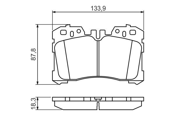 BOSCH 0986494423 Disc Brake Pad Set Front Low-Metallic For Lexus LS Toyota Mirai