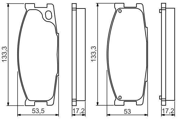 BOSCH 0986495130 Brake Pad Set Low-Metallic With Mounting Manual Fits MITSUBISHI