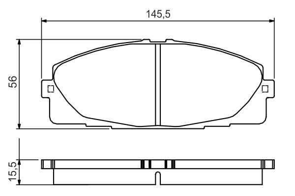 BOSCH 0986495152 Disc Brake Pad Set Front Fits Toyota Hiace HiAce / Commuter
