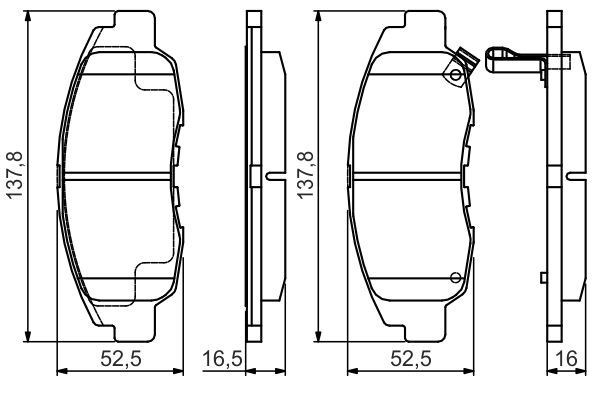 BOSCH 0986495153 Brake Pad Set For Disc Front Low-Metallic Fits Honda CR-V
