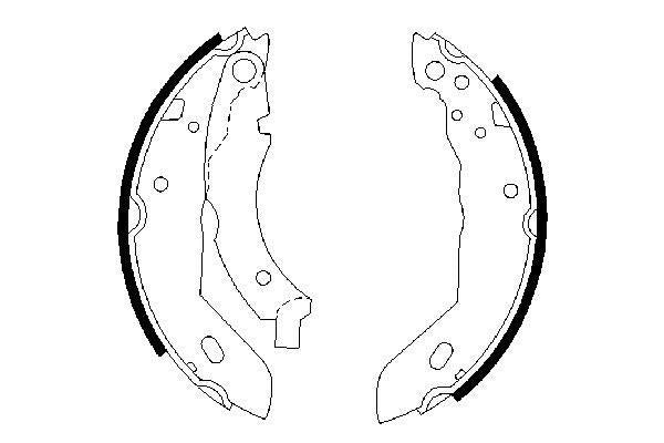 BOSCH 0986487084 Brake Shoe Set Rear 41.5mm Width Braking Fits Peugeot Renault