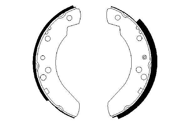 BOSCH 0986487242 Brake Shoe Set Rear 44.25mm Width Fits Ford P100 Transit