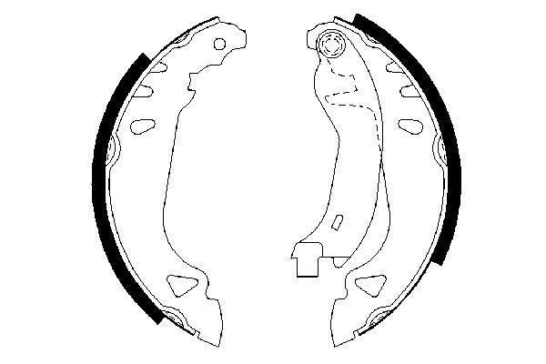 BOSCH 0986487250 Brake Shoe Set Rear Fits Fiat Punto Tempra Tipo Lancia Dedra