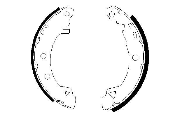 BOSCH 0986487289 Brake Shoe Set Rear 39mm Width Fits Citroën AX Renault Extra 19