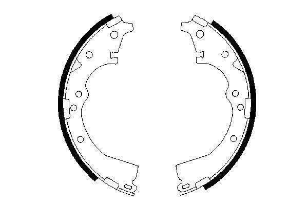BOSCH 0986487290 Brake Shoe Set Rear 52mm Width For Toyota Previa / Estima Hiace