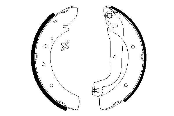 BOSCH 0986487313 Brake Shoe Set Rear 57mm Width Fits Citroën Fiat Nissan Peugeot