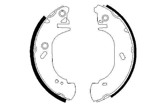 BOSCH 0986487525 Brake Shoe Set Rear 65mm Width Fits Ford Opel Renault Vauxhall