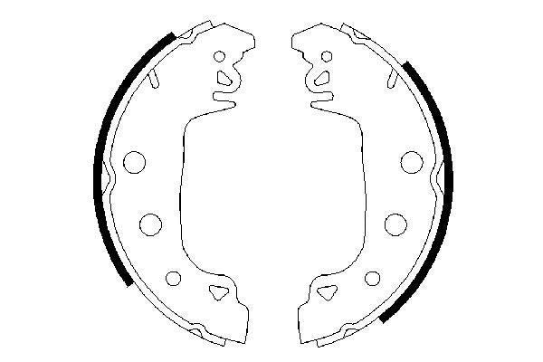 BOSCH 0986487546 Brake Shoe Set Rear For Alfa Romeo Dacia Peugeot Renault Talbot
