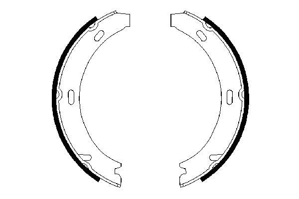 BOSCH 0986487647 Parking Brake Shoe Set Rear 20mm Width Fits Porsche Boxster