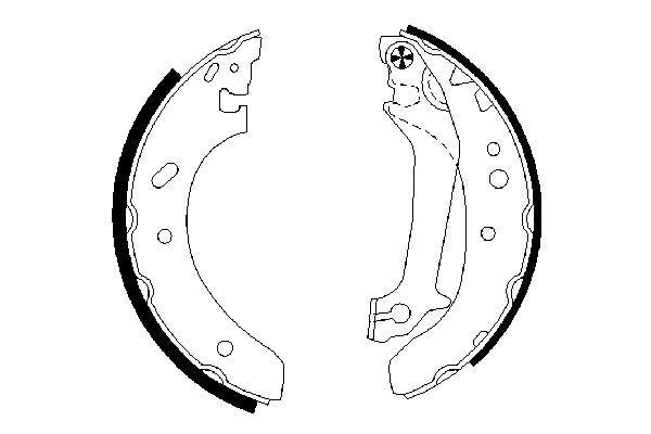 BOSCH 0986487674 Brake Shoe Set Rear Fits Ford Escort Escort Classic Courier