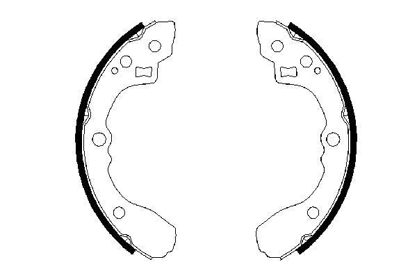 BOSCH 0986487687 Brake Shoe Set Rear 31mm Width Braking System Fits Kia Rio