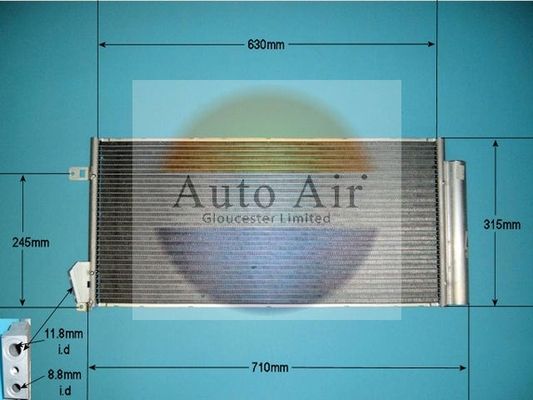 Auto Air 16-6222 A/C Condenser Air Conditioning Fits Fiat Doblo Vauxhall Combo