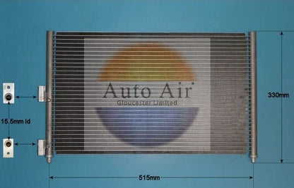 AUTO AIR 16-1103 Air Conditioning Condenser A/C Air Con For Fiat Idea Punto