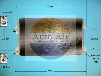 AUTO AIR 16-1282 Air Conditioning Condenser Fits Renault Clio Laguna Vel Satis