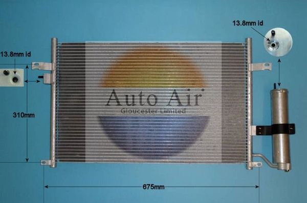 AUTO AIR 16-2049 Air Condenser A/C Air Conditioning Fits Chevrolet Daewoo