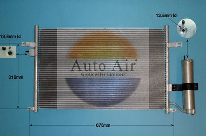 AUTO AIR 16-2049 Air Condenser A/C Air Conditioning Fits Chevrolet Daewoo