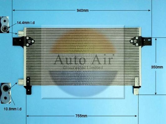 AUTO AIR 16-1377 Air Conditioning Condenser A/C Air Con Replacement Fits MAN