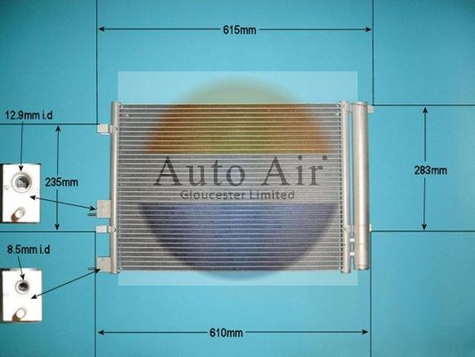Auto Air 16-1421 A/C Air Con Condenser Air Conditioning Fits Hyundai i20