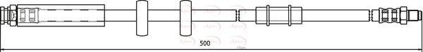 APEC HOS3614 Brake Hose Tube Line Pipe Front Braking System Fits Fiat Ducato