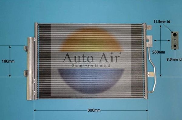 Auto Air 16-6233 A/C Air Con Condenser Air Conditioning Fits Chevrolet Vauxhall