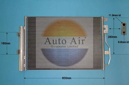 Auto Air 16-6233 A/C Air Con Condenser Air Conditioning Fits Chevrolet Vauxhall
