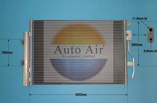 Auto Air 16-6233 A/C Air Con Condenser Air Conditioning Fits Chevrolet Vauxhall