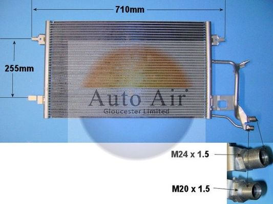 AUTO AIR 16-9564 Air Conditioning Condenser A/C Air Con Replacement For Audi A6
