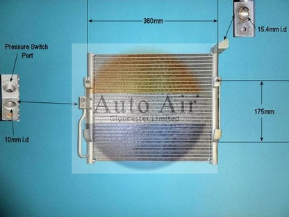 AUTO AIR 16-1136 Air Conditioning Condenser A/C Air Con Fits Honda Rover
