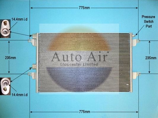 AUTO AIR 16-1283 Air Conditioning Condenser A/C Air Con Fits Renault Espace