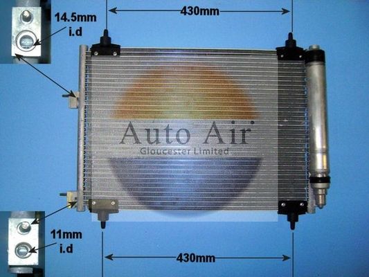 AUTO AIR 16-1251 Air Conditioning Condenser A/C Air Con Fits Peugeot 307