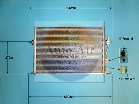 AUTO AIR 16-6512 Air Condenser A/C Air Conditioning Fits Ford Cougar Mondeo