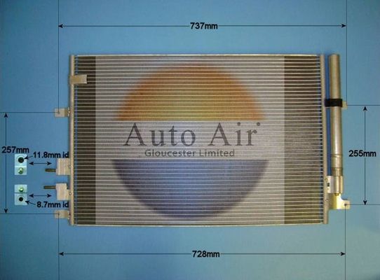 AUTO AIR 16-9639 Air Conditioning Condenser Fits Alfa Romeo 159 Brera Spider