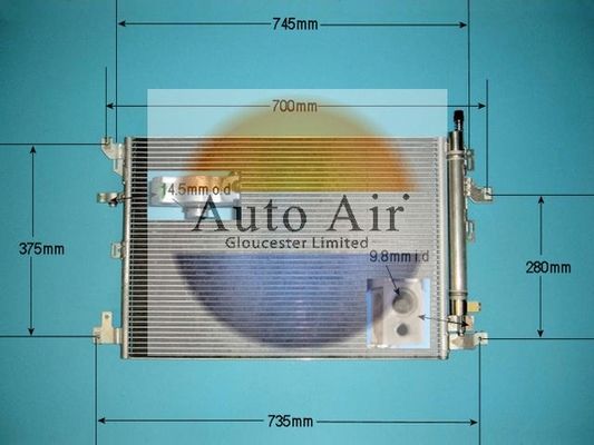 Auto Air 16-6022 A/C Air Con Condenser Air Conditioning Fits Volvo XC90