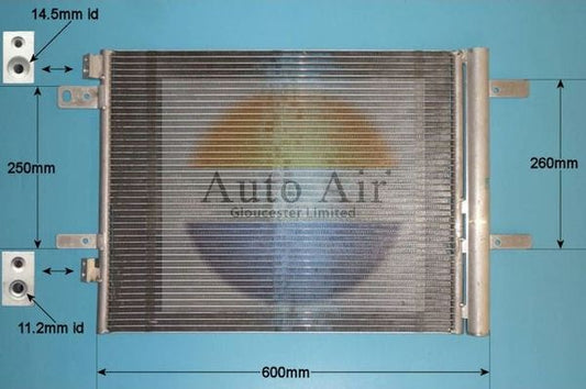 AUTO AIR 16-1445 Air Conditioning Condenser A/C Air Con For Citroen Peugeot