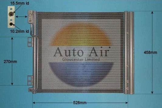 Auto Air 16-9993 A/C Condenser Air Conditioning Fits Nissan NV200 / Evalia NV200