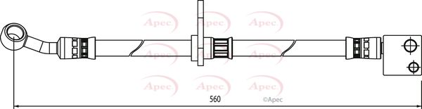APEC HOS3989 Brake Hose Tube Pipe Front Right O/S Driver Side Fits Honda Civic
