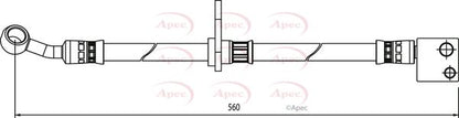 APEC HOS3989 Brake Hose Tube Pipe Front Right O/S Driver Side Fits Honda Civic