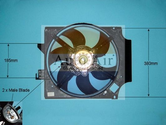 AUTO AIR 05-1136 Radiator Fan Electric Motor Centre Cooling Fits Ford Transit