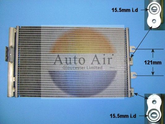 AUTO AIR 16-1102 Air Conditioning Condenser Air Con Replacement Fits Fiat Punto