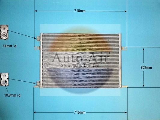 AUTO AIR 16-1263 Air Conditioning Condenser A/C Air Con Fits Renault Espace