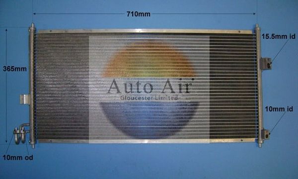 AUTO AIR 16-6208 Air Condenser A/C Air Conditioning Fits Nissan Almera Tino