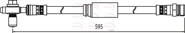 APEC HOS4130 Brake Hose Tube Line Pipe Braking System 595mm Length Fits SEAT VW