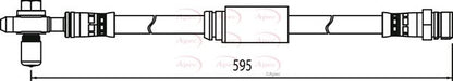 APEC HOS4130 Brake Hose Tube Line Pipe Braking System 595mm Length Fits SEAT VW
