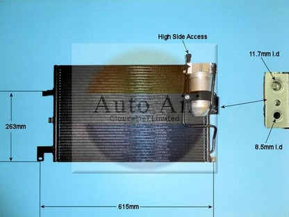 AUTO AIR 16-6016 Air Conditioning Condenser A/C Air Con Replacement For Saab 900