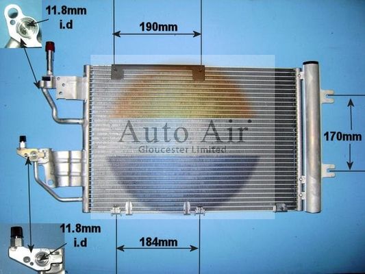 Auto Air 16-1099 Air Conditioning Condenser Fits Vauxhall Astra Astravan Zafira