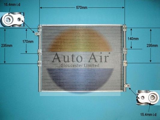 AUTO AIR 16-1023 Air Conditioning Condenser A/C Air Con Replacement Fits Toyota